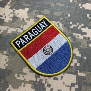 BP0047ET01 Bandeira Paraguai Patch Bordado Termo Adesivo