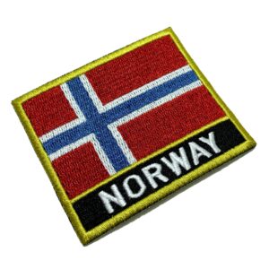 BP0054NT01 Bandeira Noruega Patch Bordado Termo Adesivo