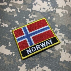 BP0054NT01 Bandeira Noruega Patch Bordado Termo Adesivo