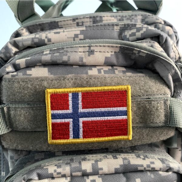 BP0054V01 Bandeira Noruega Patch Bordada Fecho Contato - Imagem 2