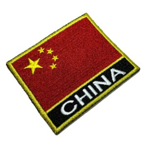 BP0195NT01 Bandeira China Patch Bordado Termo Adesivo