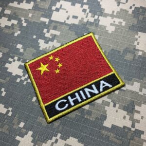 BP0195NT01 Bandeira China Patch Bordado Termo Adesivo