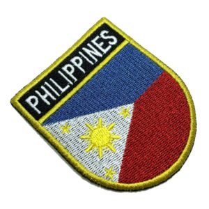 BP0218ET01 Bandeira Filipinas Patch Bordado Termo Adesivo