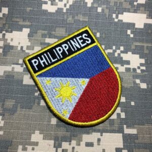 BP0218ET01 Bandeira Filipinas Patch Bordado Termo Adesivo