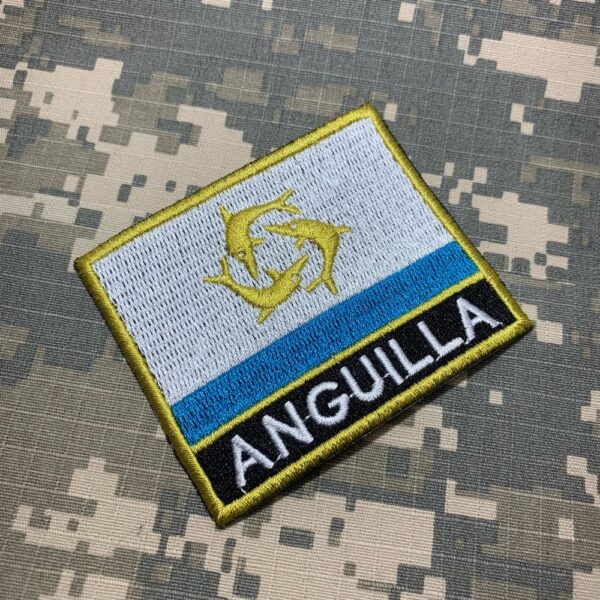 BP0223NT01 Bandeira Anguila Patch Bordado Termo Adesivo - Imagem 2
