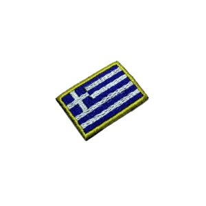 BP0232T31 Bandeira Grécia Patch Bordado Termo Adesivo