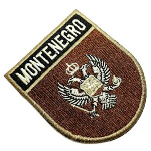 BP0243ET04 Montenegro Bandeira Bordada Patch Termo Adesivo