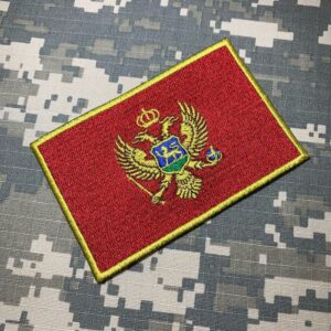 BP0243T21 Montenegro Bandeira Patch Bordada Termo Adesivo