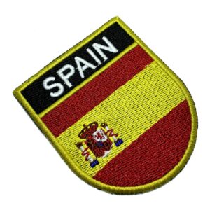 BPESET001 Espanha Bandeira Bordada Patch Termo Adesivo