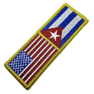 BPUSCUV031 EUA e Cuba Patch Bordado Com Fecho Contato Gancho