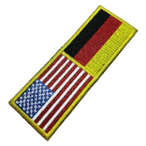 BPUSDET031 EUA Alemanha Bandeira Bordada Patch Termoadesivo