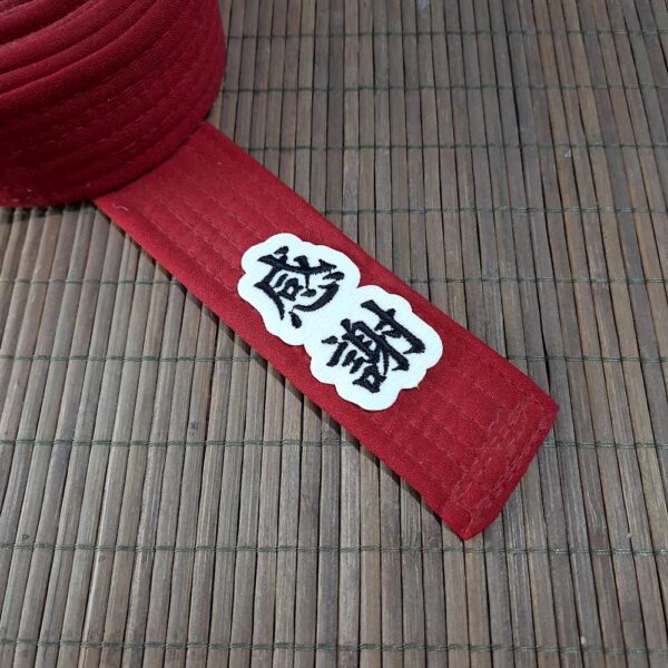 AM043T41 Gratidão Kanji Japonês Patch Bordado Termo Adesivo - Imagem 2