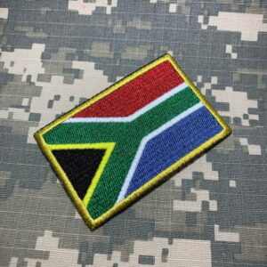 BP0021T01 Bandeira Africa do Sul Patch Bordado Termo Adesivo