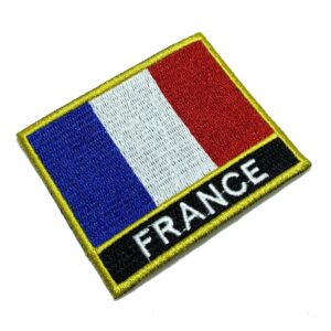 BP0031NT01 Bandeira França Patch Bordado Termo Adesivo