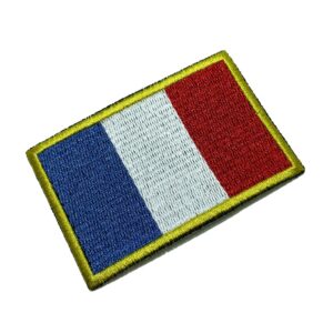 BP0031T01 Bandeira França Patch Bordado Termo Adesivo