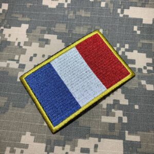 BP0031T01 Bandeira França Patch Bordado Termo Adesivo