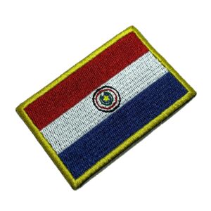 BP0047T01 Bandeira Paraguai Patch Bordado Termo Adesivo