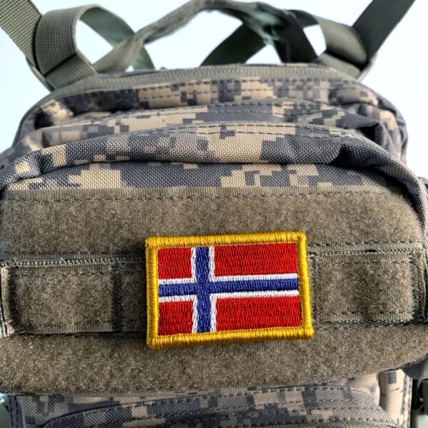 BP0054V11 Bandeira Noruega Patch Bordado Fecho Contato - Imagem 3