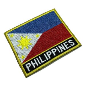 BP0218NT01 Bandeira Filipinas Patch Bordado Termo Adesivo