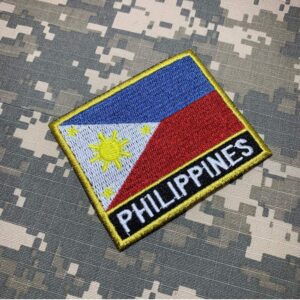 BP0218NT01 Bandeira Filipinas Patch Bordado Termo Adesivo