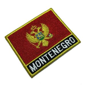 BP0243NT01 Bandeira Montenegro Patch Bordado Termo Adesivo