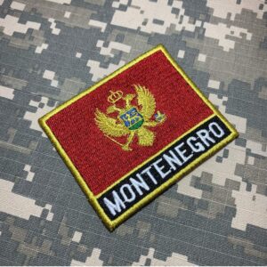 BP0243NT01 Bandeira Montenegro Patch Bordado Termo Adesivo