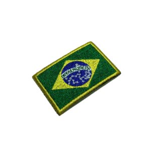 BP0403T11 Bandeira Brasil Patch Bordado Termo Adesivo