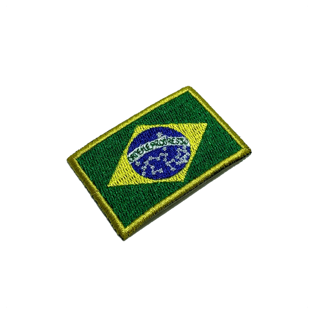 Patch Bordado Bandeira Brasil Termo 7cm