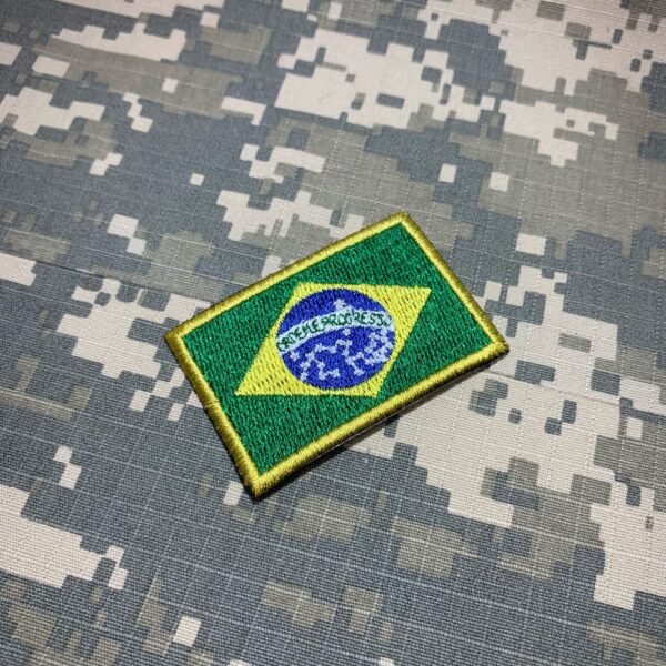 BP0403T11 Bandeira Brasil Patch Bordado Termo Adesivo - Imagem 2
