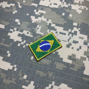 BP0403T31 Bandeira Brasil Patch Bordado Termo Adesivo