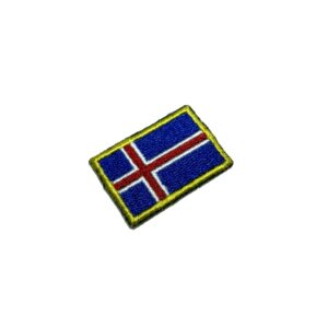 BP0409T31 Bandeira Islândia Patch Bordado Termo Adesivo