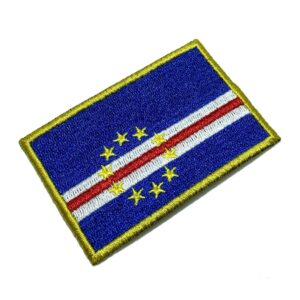 BPCVT001 Bandeira Cabo Verde Patch Bordado Termo Adesivo