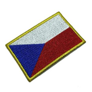 BPCZT001 Bandeira República Tcheca Bordado Termo Adesivo