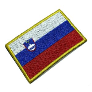 BPSLT001 Bandeira Eslovênia Patch Bordado Termo Adesivo