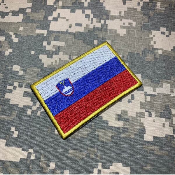 BPSLT001 Bandeira Eslovênia Patch Bordado Termo Adesivo - Imagem 2