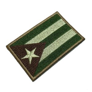 BP0010T03 Bandeira Cuba Patch Bordado Termo Adesivo