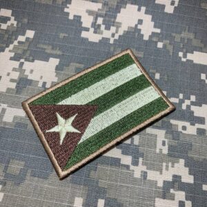 BP0010T03 Bandeira Cuba Patch Bordado Termo Adesivo