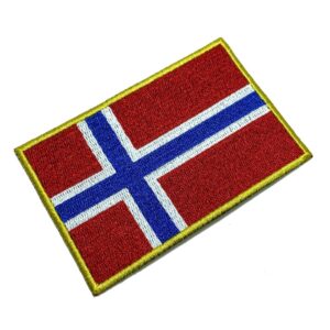 BP0054T21 Bandeira Noruega Patch Bordado Termo Adesivo