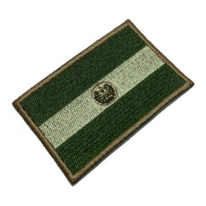 BP0203T03 Bandeira El Salvador Patch Bordado Termo Adesivo