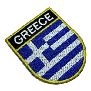 BP0232ET01 Bandeira Grécia Patch Bordado Termo Adesivo