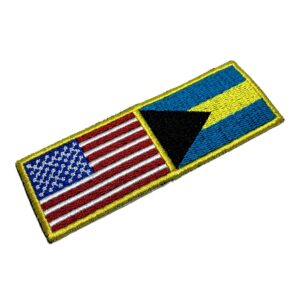 BPUSBST001 Bandeira EUA Bahamas Patch Bordado Termo Adesivo