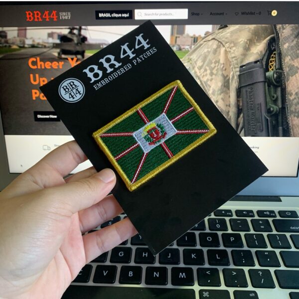 BC0001V01 Bandeira Curitiba Brasil Bordado Fecho Contato - Imagem 3