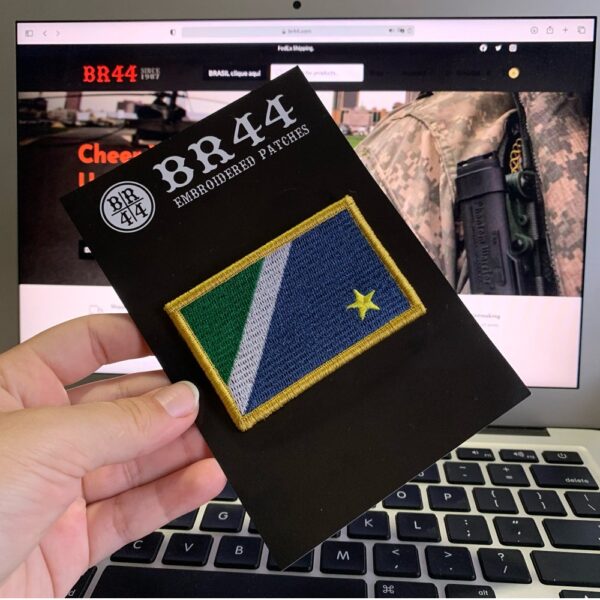 BE0011V01 Bandeira Mato Grosso do Sul Bordado Fecho Contato - Imagem 3