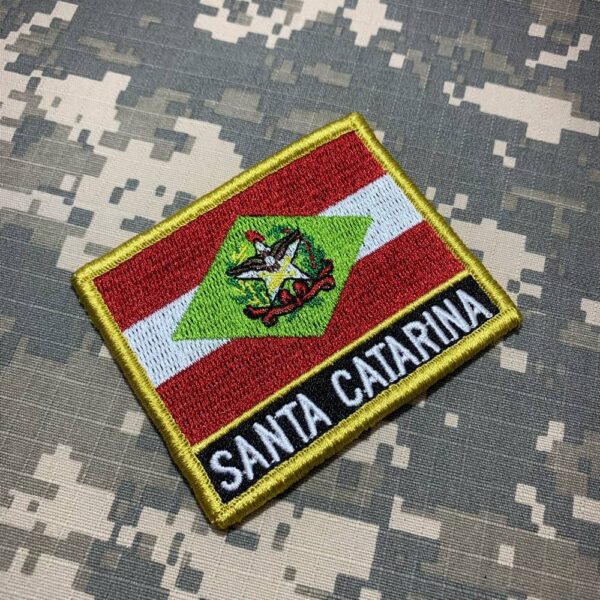 BE0168NV01 Bandeira Santa Catarina Bordado Fecho Contato - Imagem 2