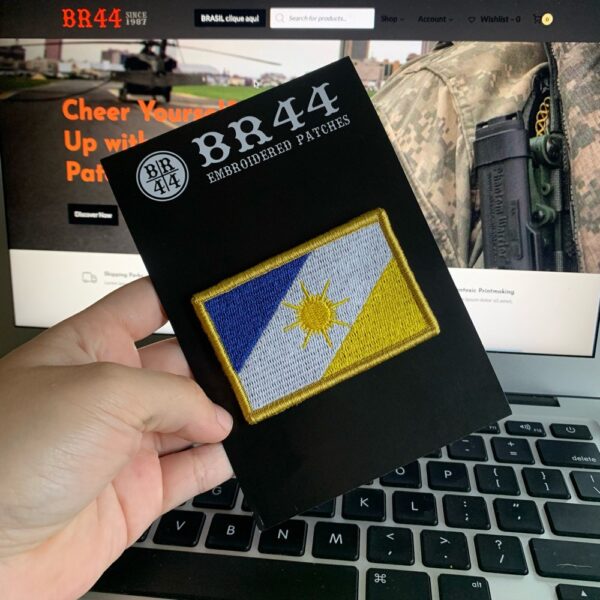 BEBRTOV001 Bandeira Tocantins Brasil Bordado Fecho Contato - Imagem 3
