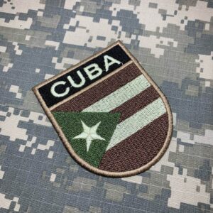 BP0010ET03 Bandeira Cuba Patch Bordado Termo Adesivo