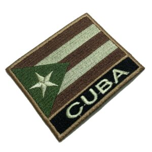 BP0010NT03 Bandeira Cuba Patch Bordado Termo Adesivo