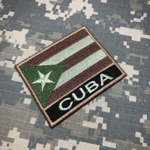 BP0010NT03 Bandeira Cuba Patch Bordado Termo Adesivo