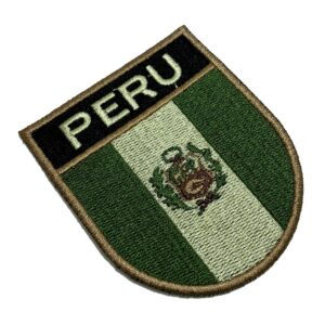 BP0028ET03 Bandeira Peru Patch Bordado Termo Adesivo
