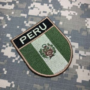 BP0028ET03 Bandeira Peru Patch Bordado Termo Adesivo